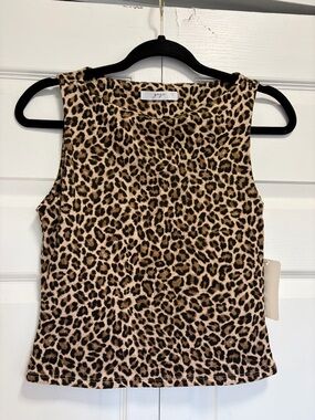 gaze Leopard Print Tank Top - Brown & Black